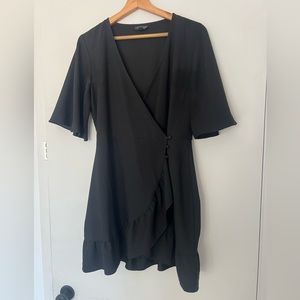 Topshop Black Wrap Dress